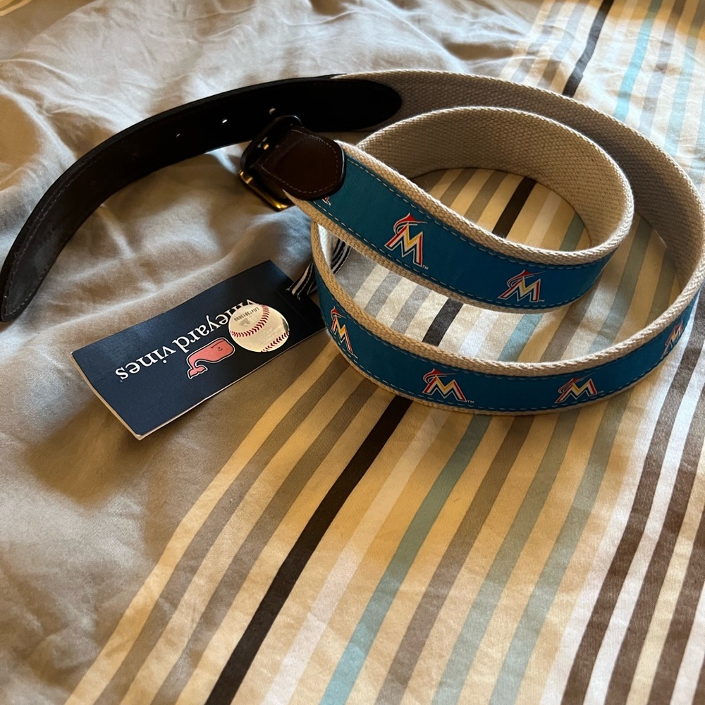 Vineyard Vines Miami Marlins Belt New 42